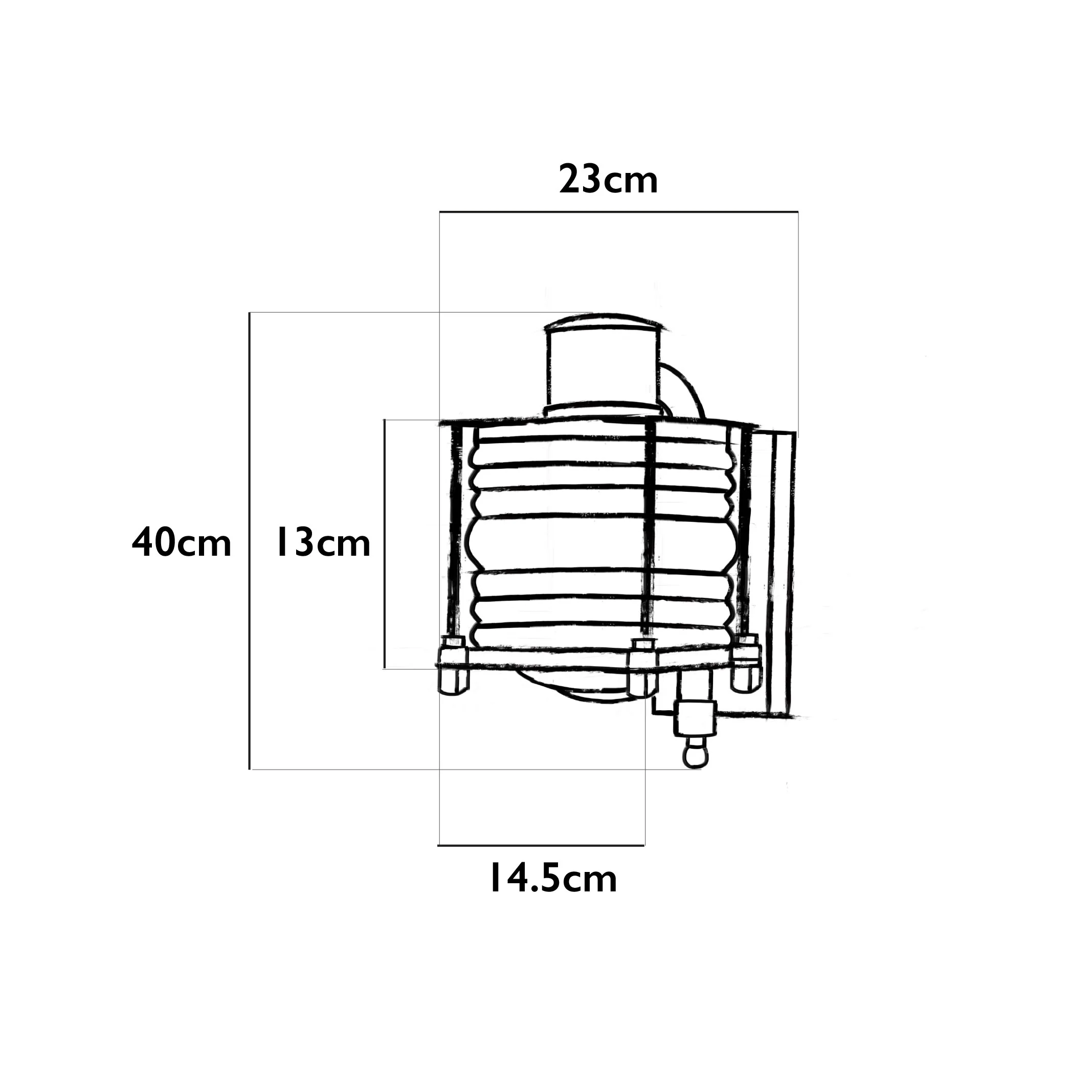 Frome Outdoor Wall Lamp | Rust - Image 6