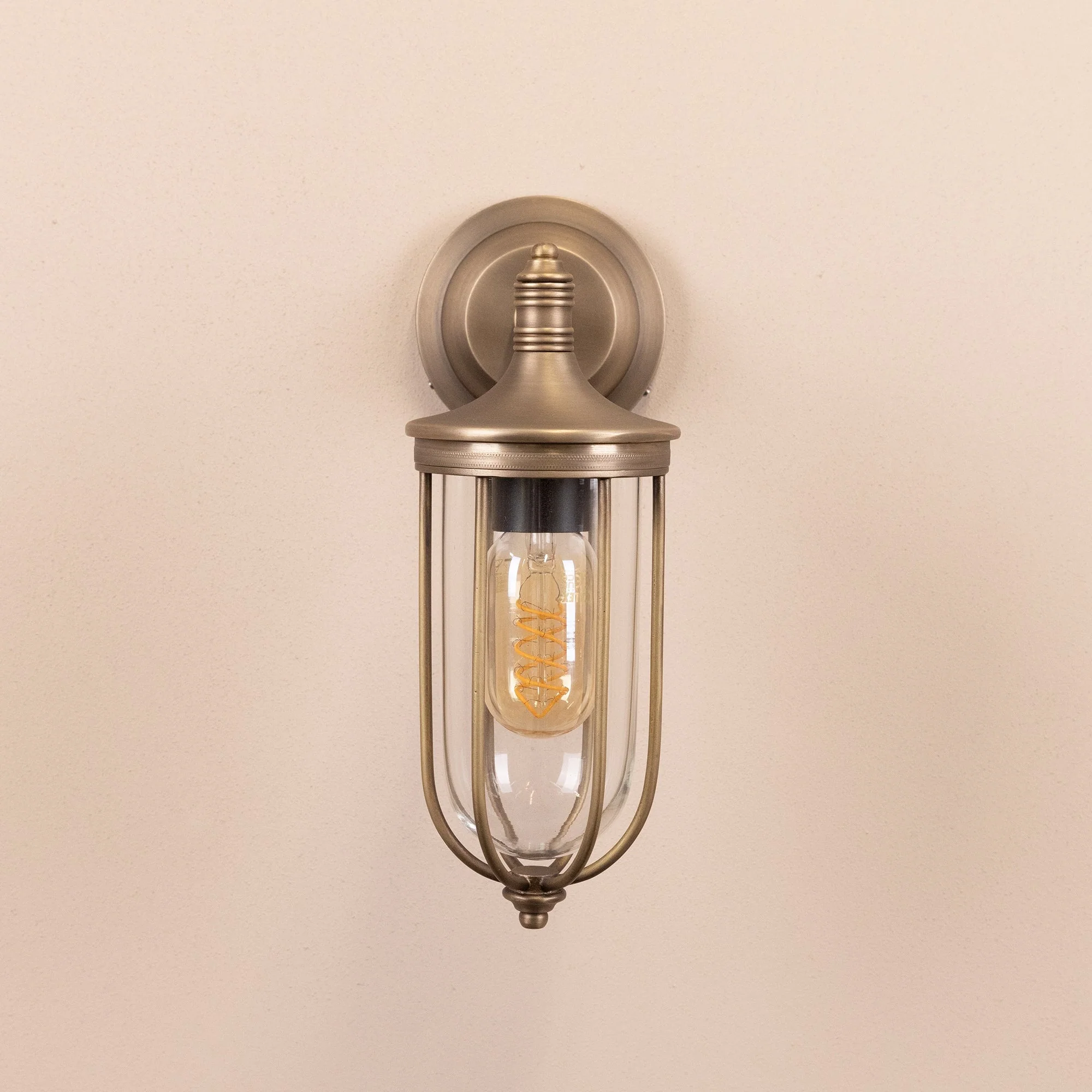 Hampstead Outdoor Wall Lamp | Brass - Image 2