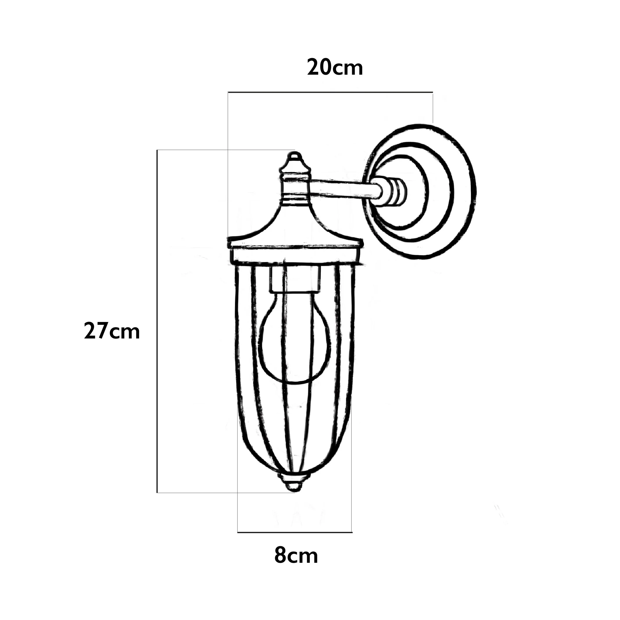 Hampstead Outdoor Wall Lamp | Old Iron - Image 6