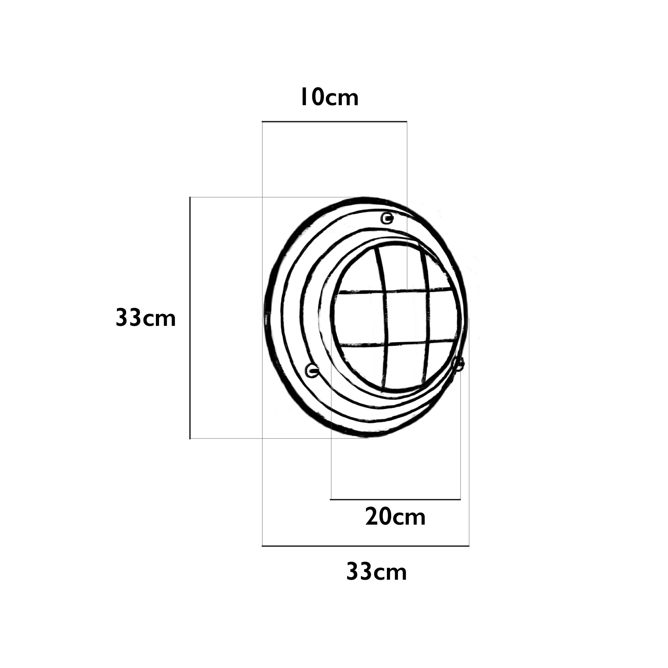 Looe Bulk Head Round Lantern | Brass - Image 6