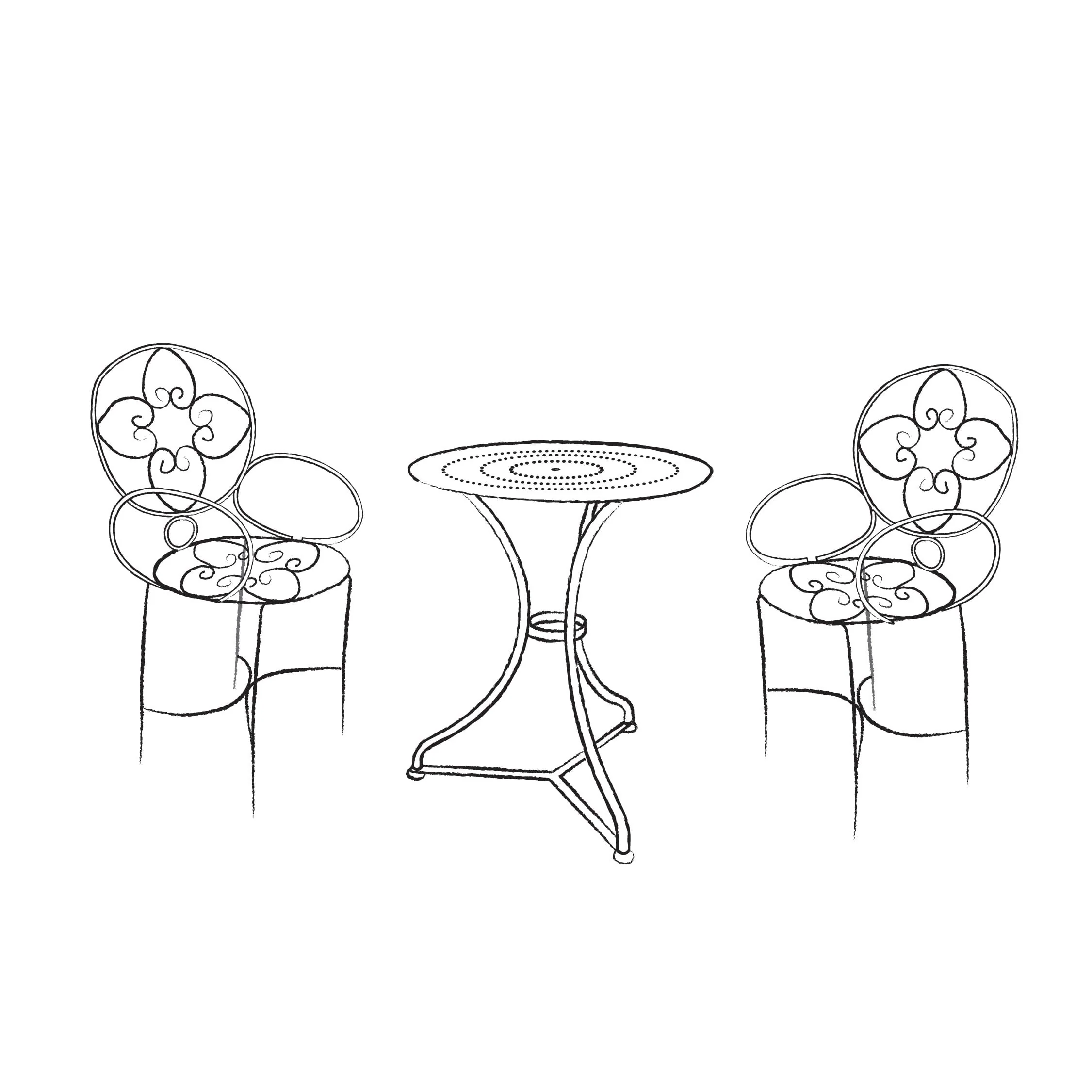 Pavillion Vintage 2 Seat Table Set - Image 2