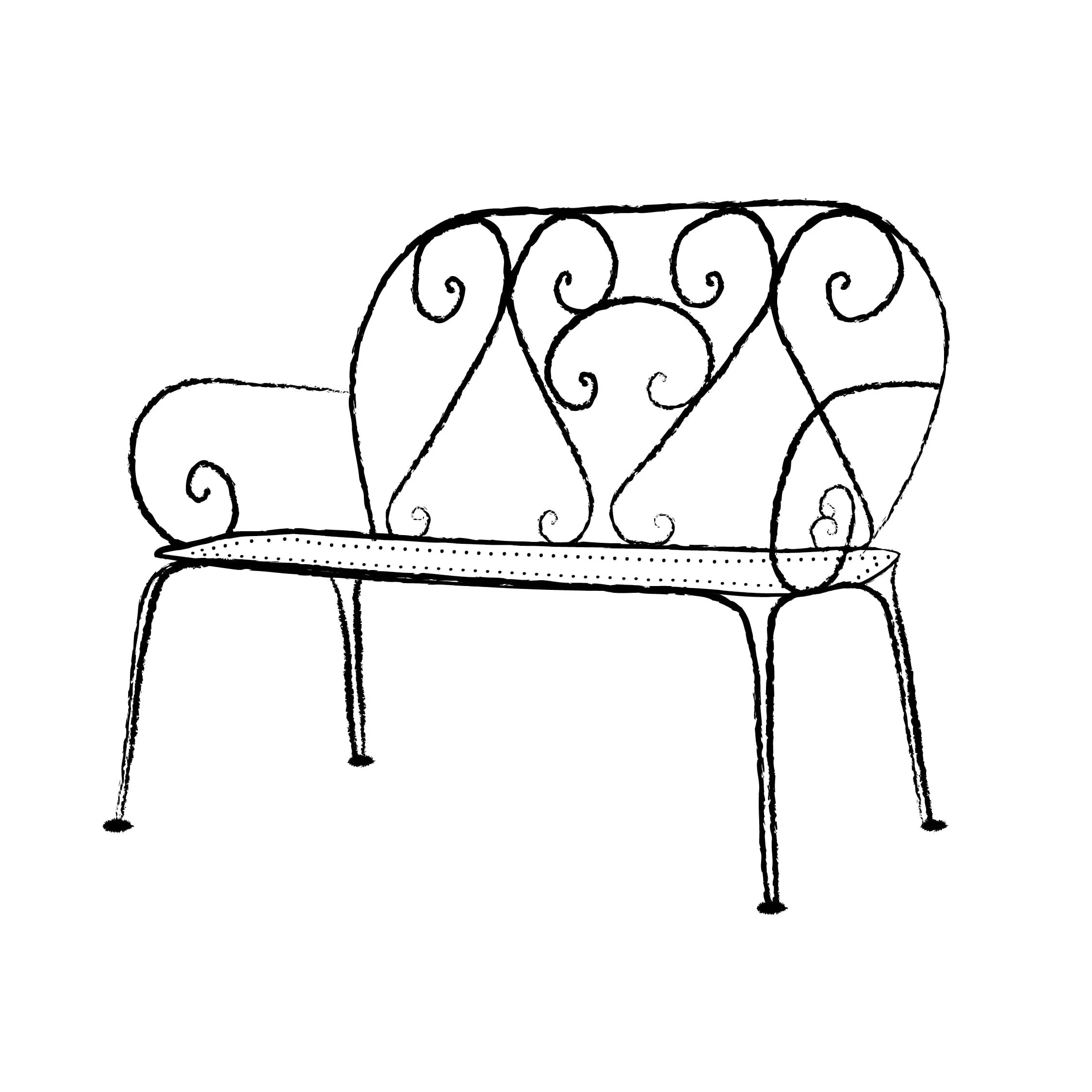 Pavillion Vintage Garden Bench - Image 8