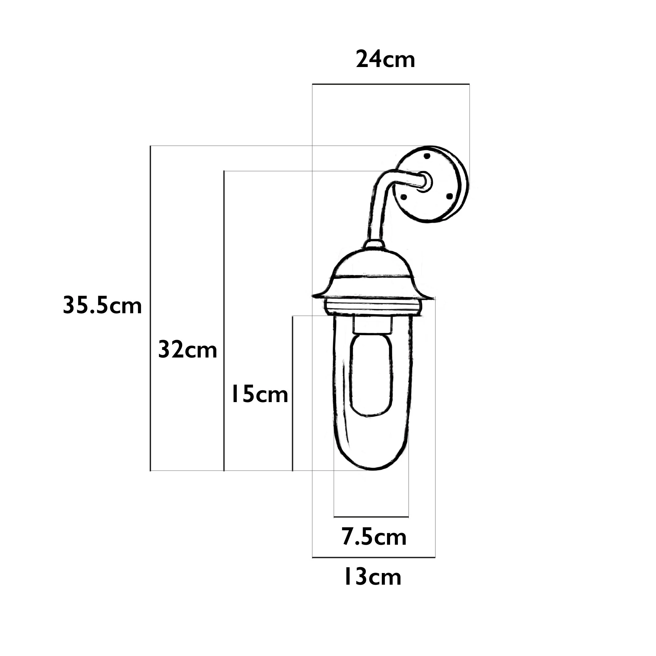 Pewsey Outdoor Wall Lamp | Old Iron - Image 6