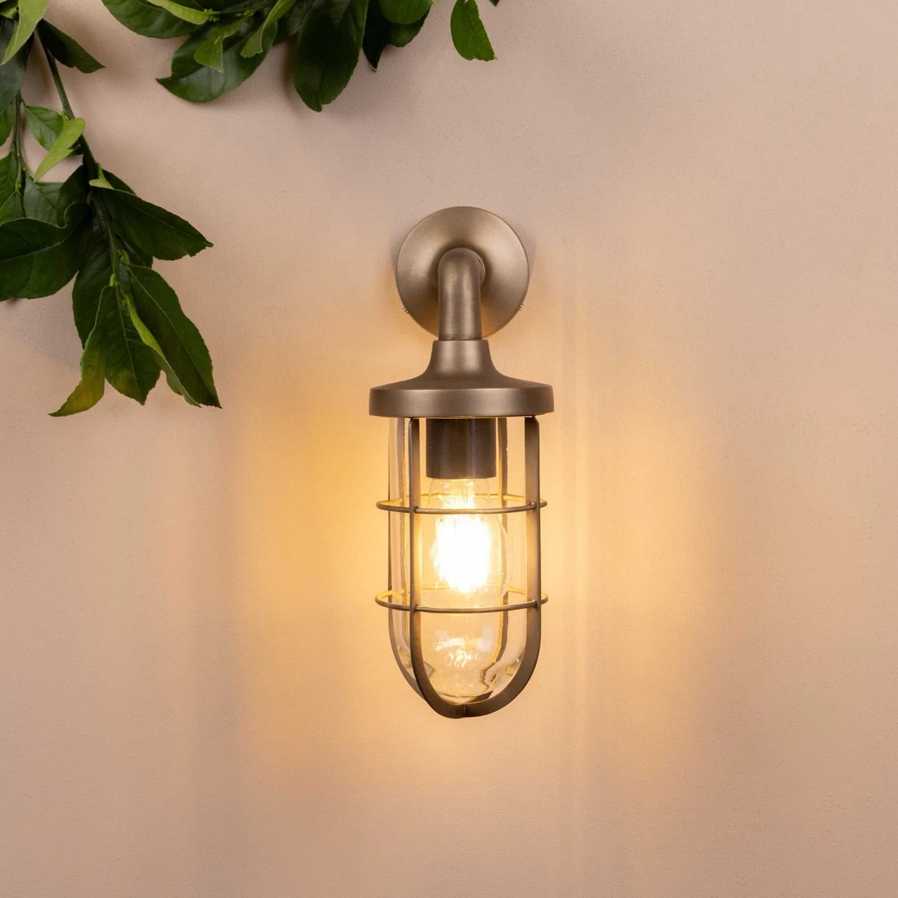 Polperro Outdoor Wall Lantern | Brass - Image 3