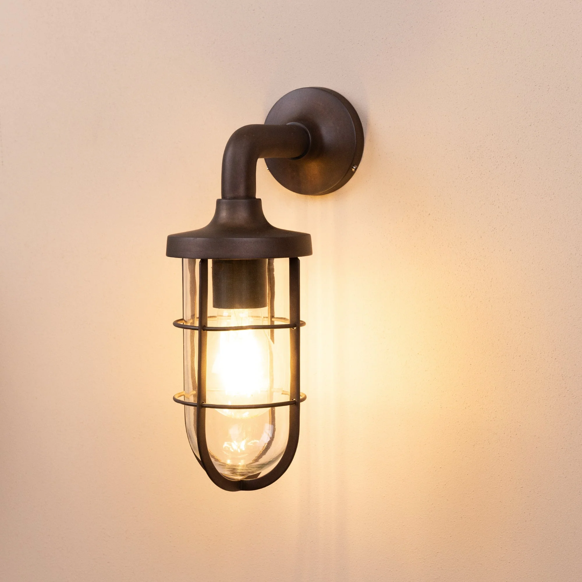 Polperro Outdoor Wall Lantern | Bronze