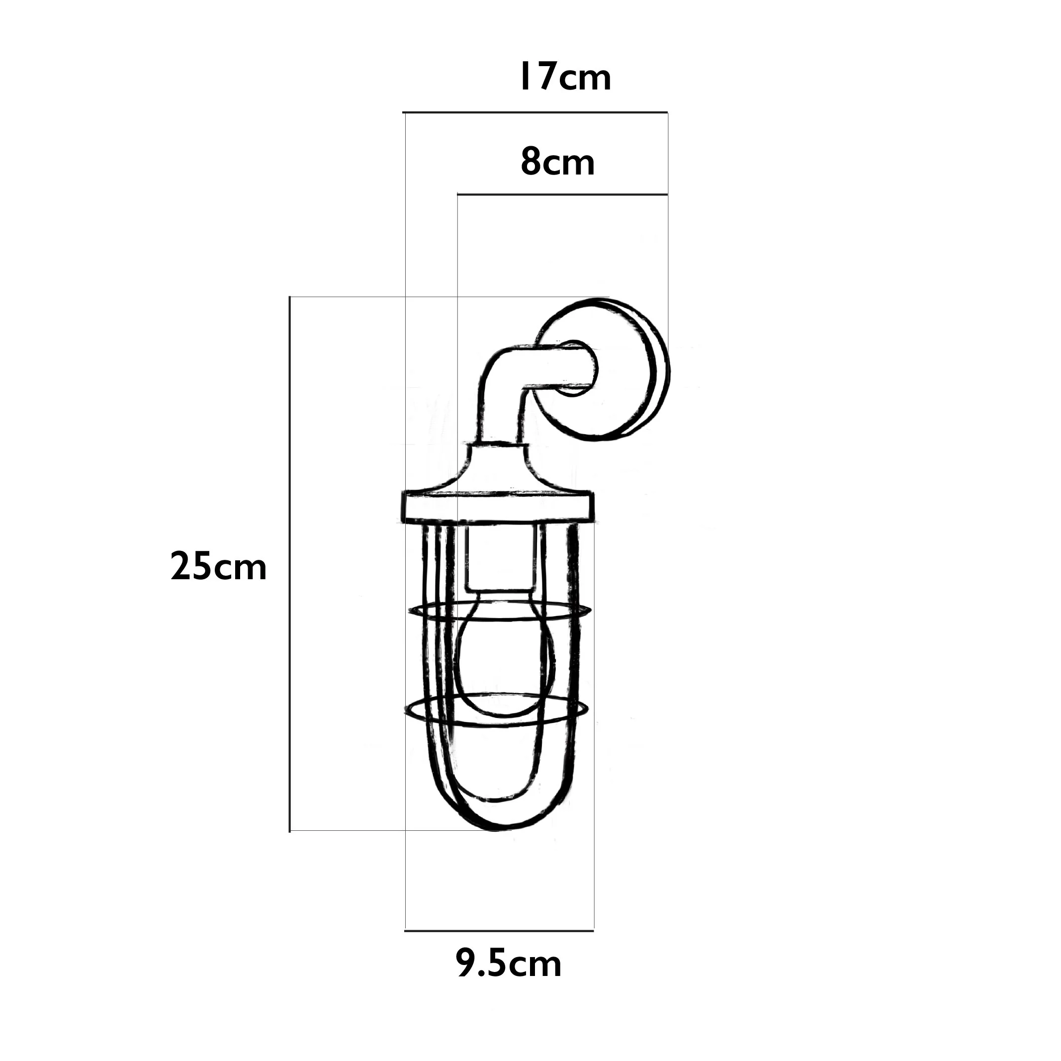 Polperro Outdoor Wall Lantern | Brass - Image 6