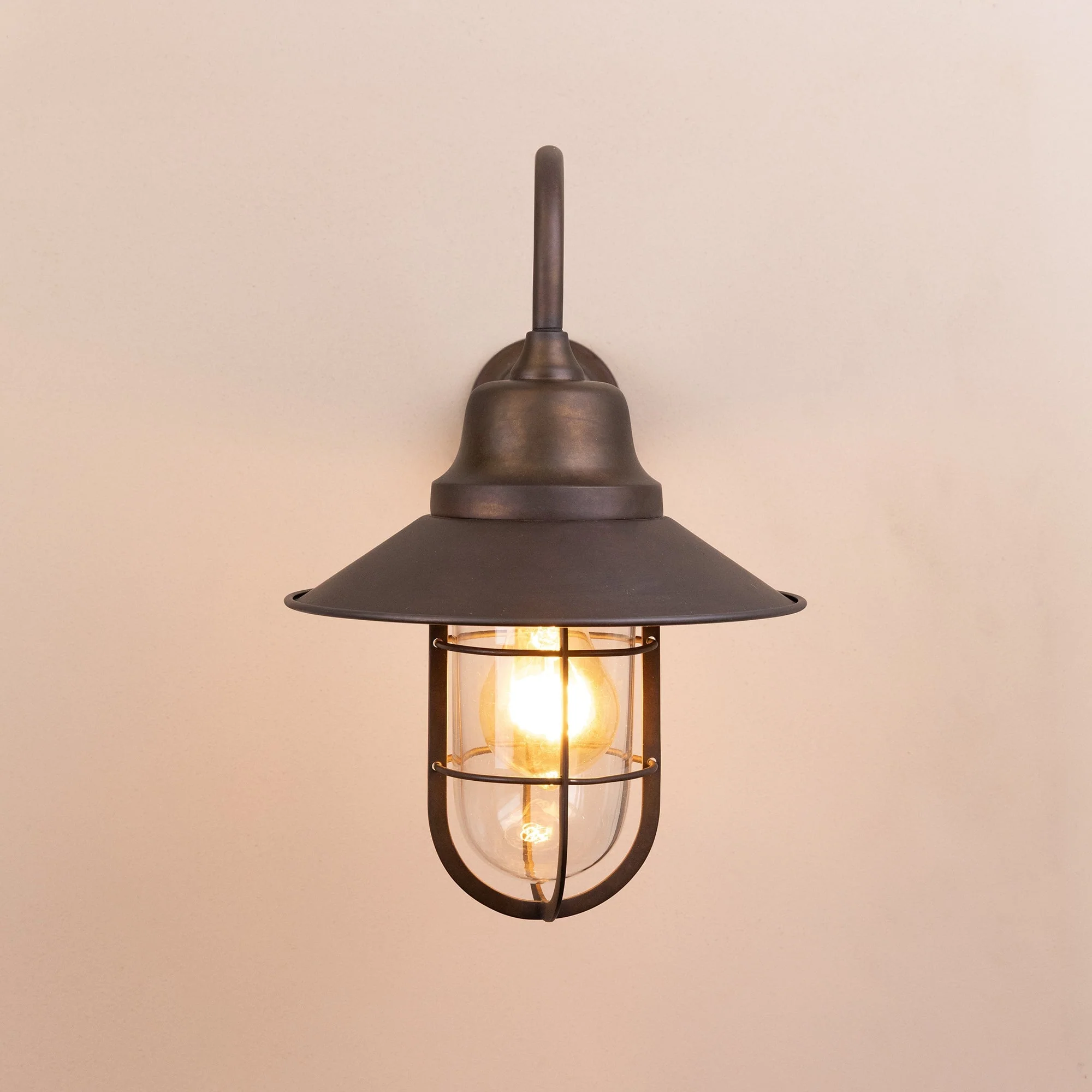 Portloe Swan Neck Lantern | Bronze