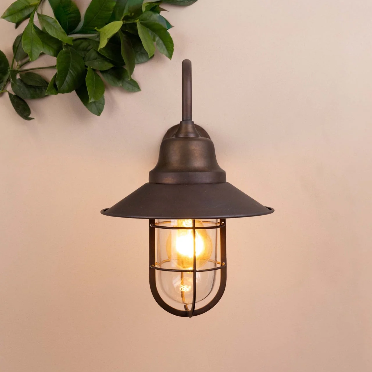 Portloe Swan Neck Lantern | Bronze - Image 3