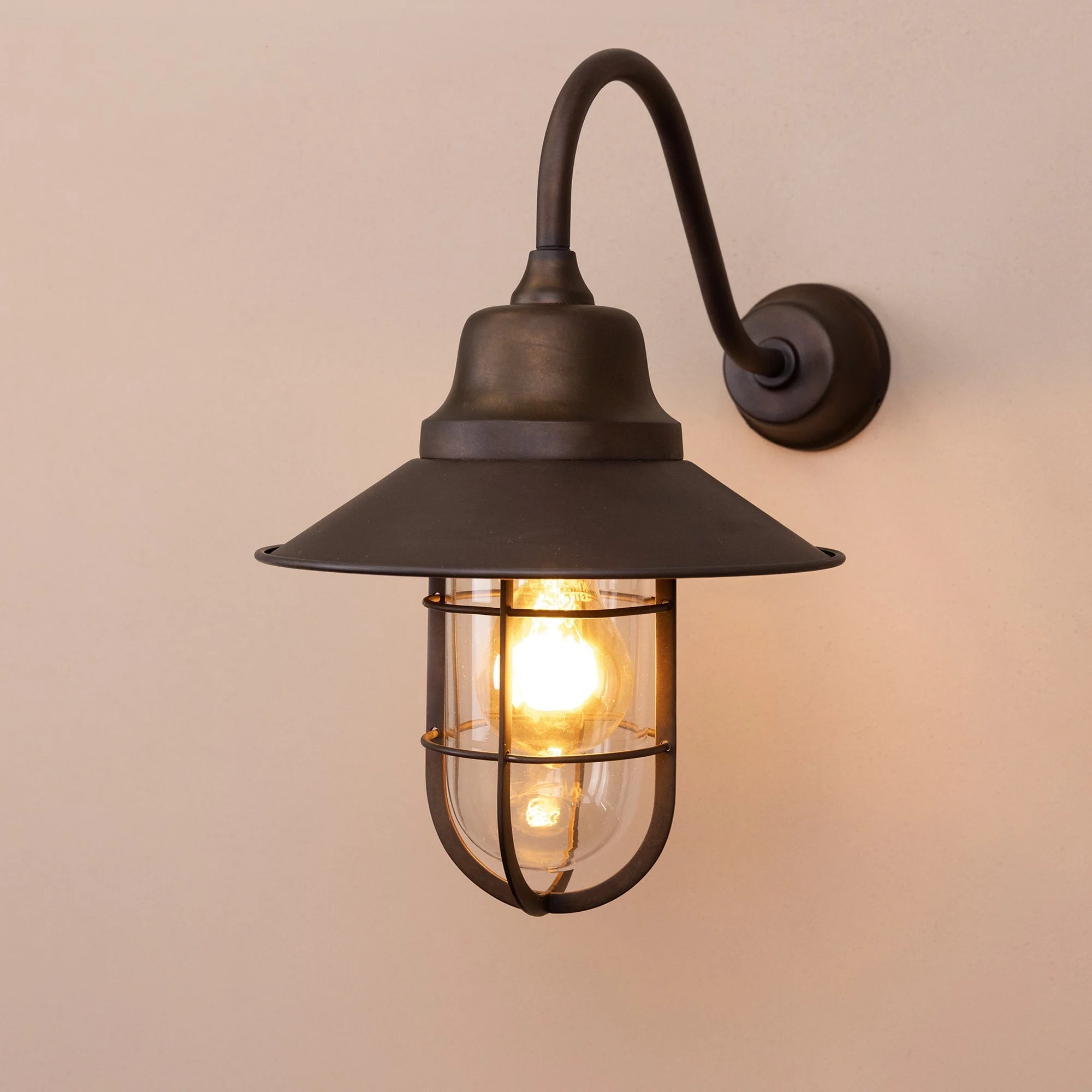 Portloe Swan Neck Lantern | Bronze - Image 4