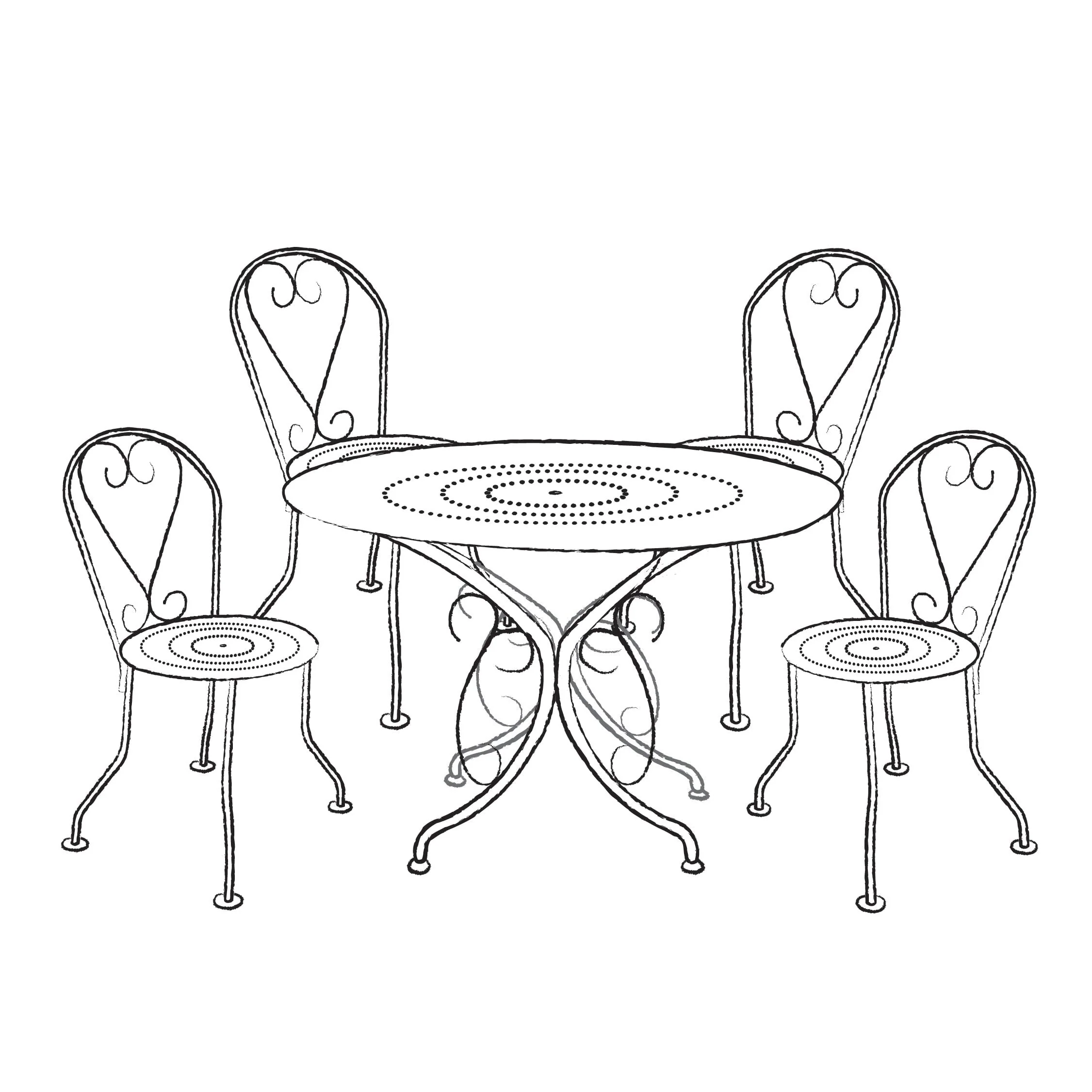 Provence Vintage 4 Seat Table Set - Image 3