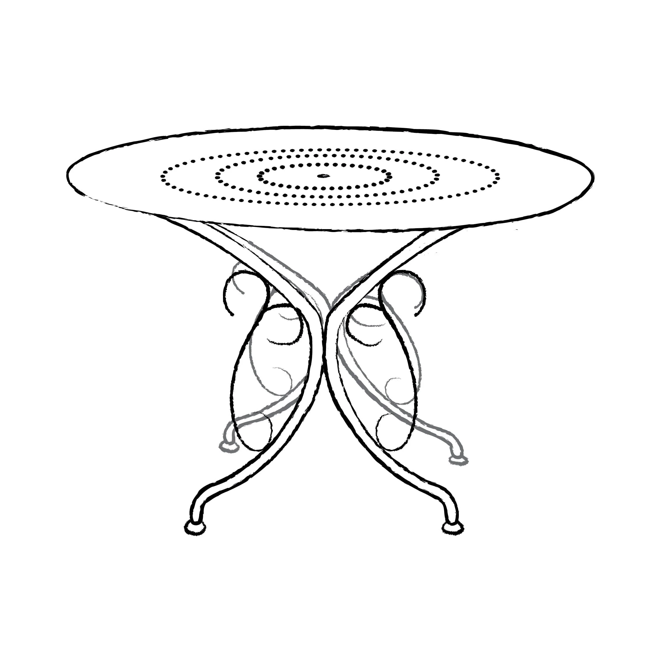 Provence Vintage 4 Seater Round Table - Image 3