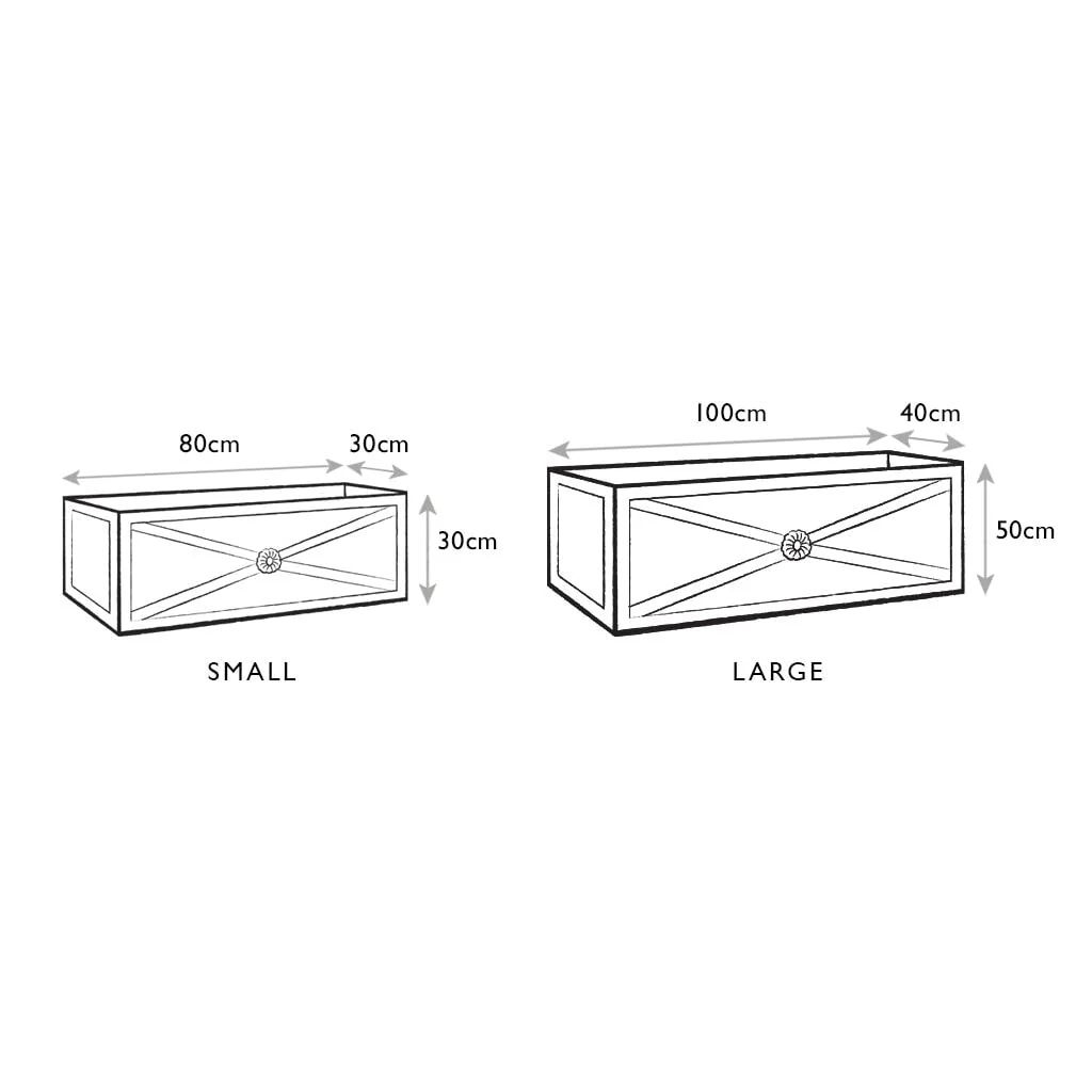 Regency Zinc Trough Planter - Image 6