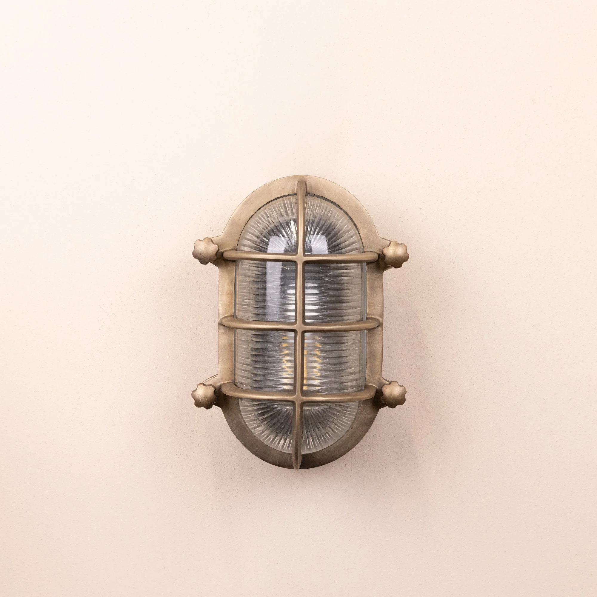 Salcombe Bulk Head Oval Lantern | Brass - Image 2