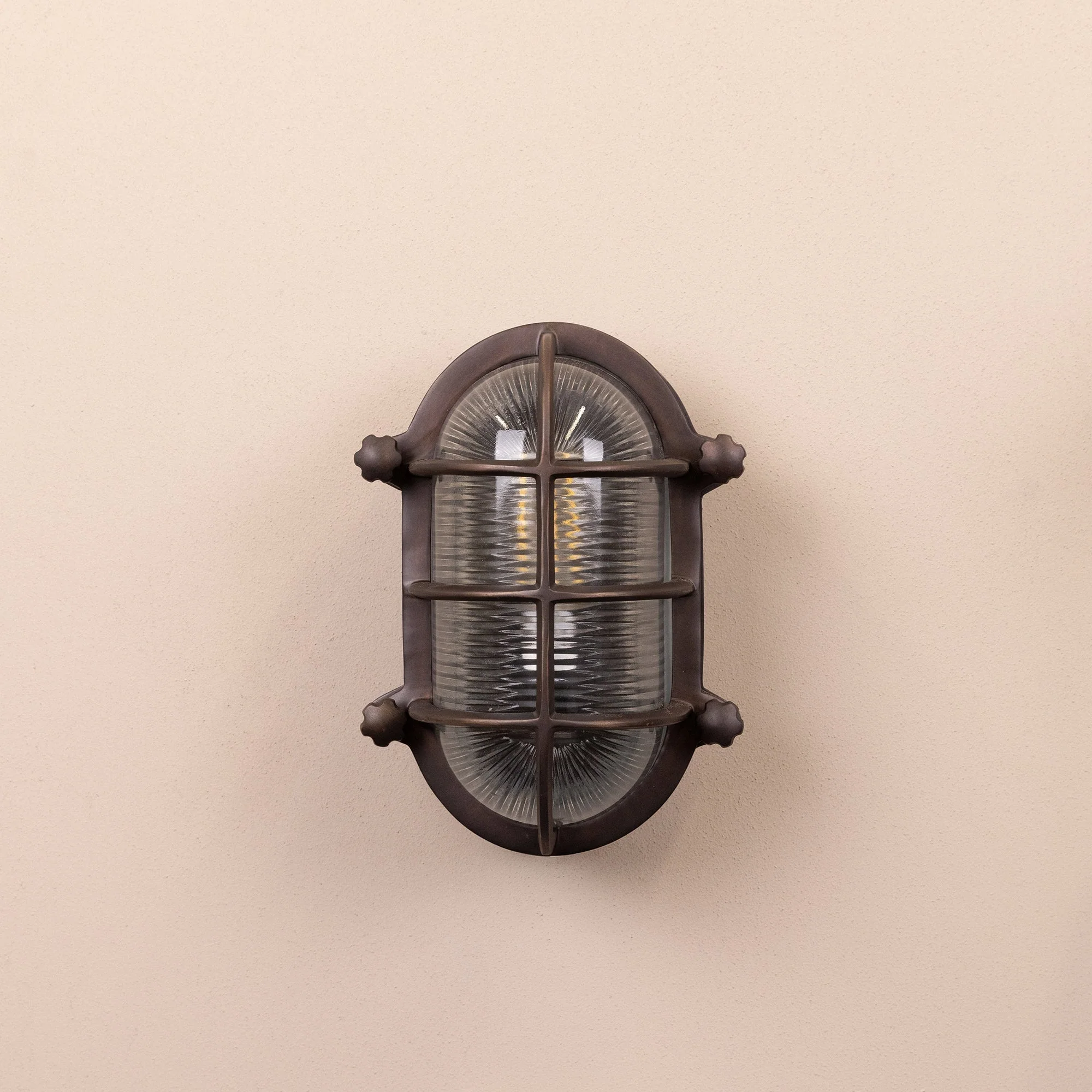 Salcombe Bulk Head Oval Lantern | Bronze - Image 2