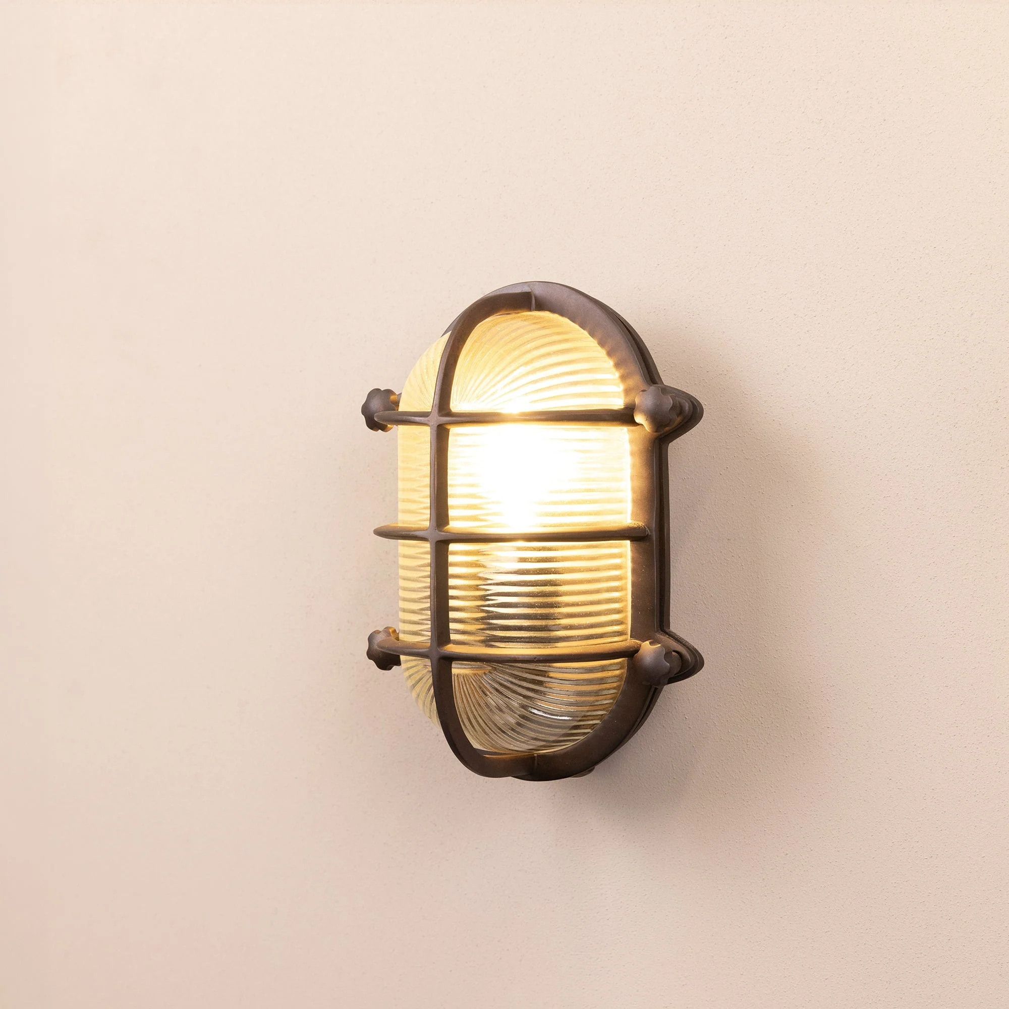 Salcombe Bulk Head Oval Lantern | Bronze - Image 4