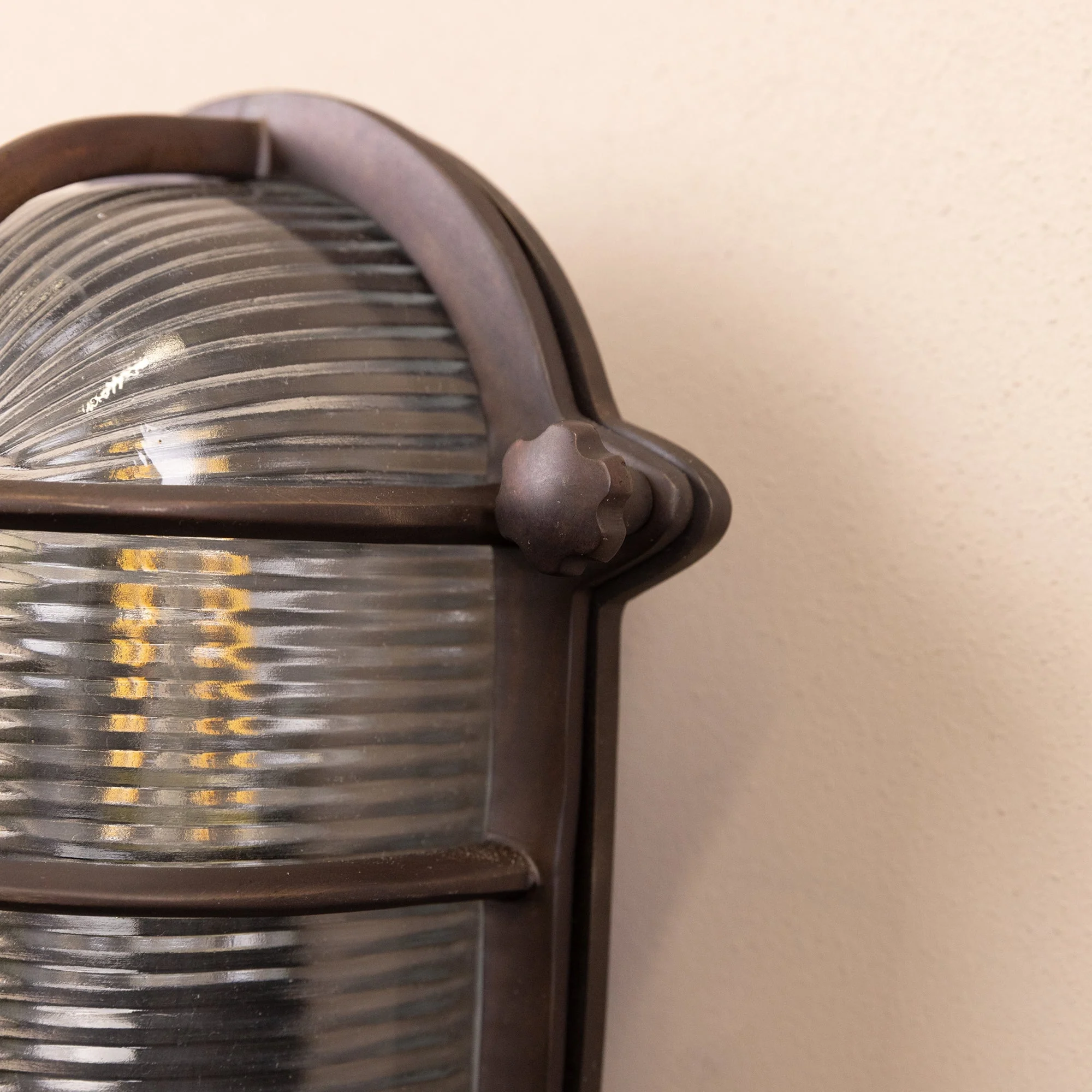 Salcombe Bulk Head Oval Lantern | Bronze - Image 5