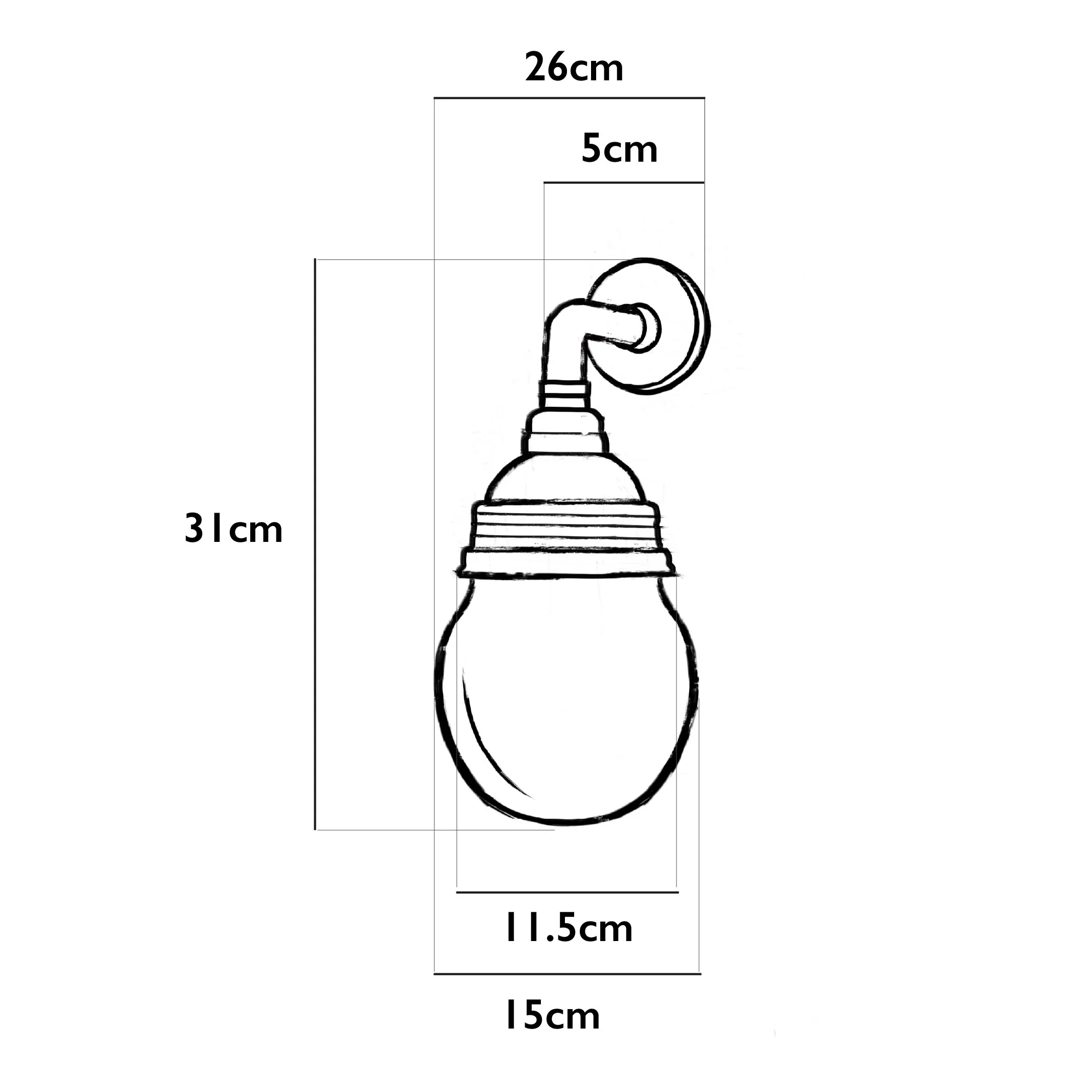 Trowbridge Outdoor Wall Lamp | Rust - Image 6