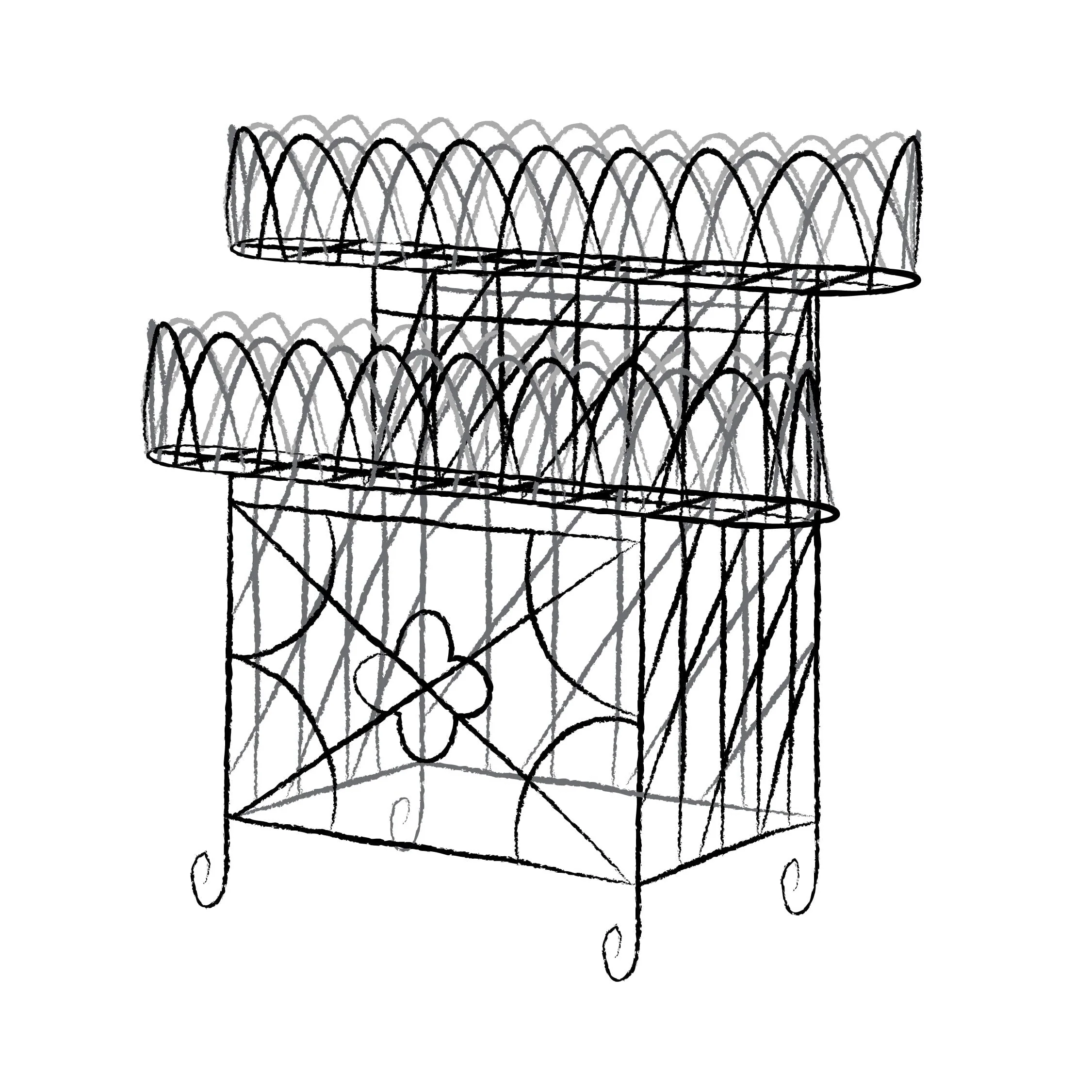 Victorian Wirework Plant Stand - Image 4