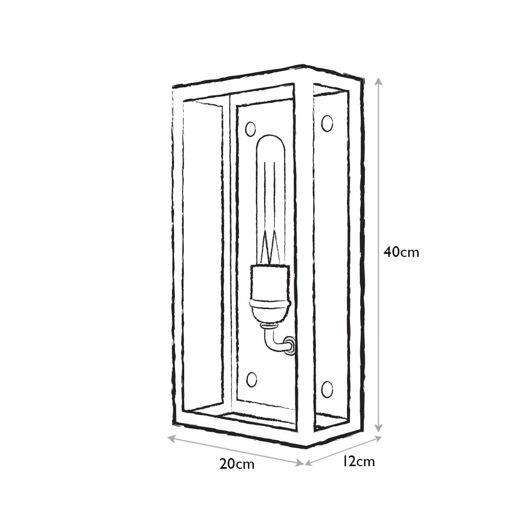 Wilton Outdoor Large Box Lantern - Image 5